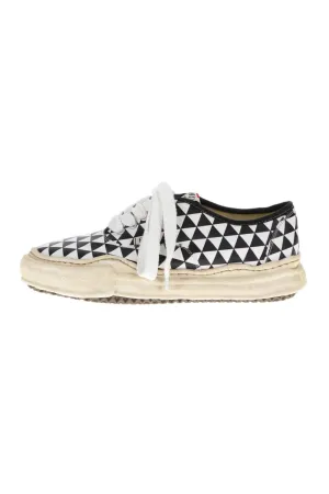 -BAKER- Over-dyed original sole printed canvas Low-Top sneakers Black