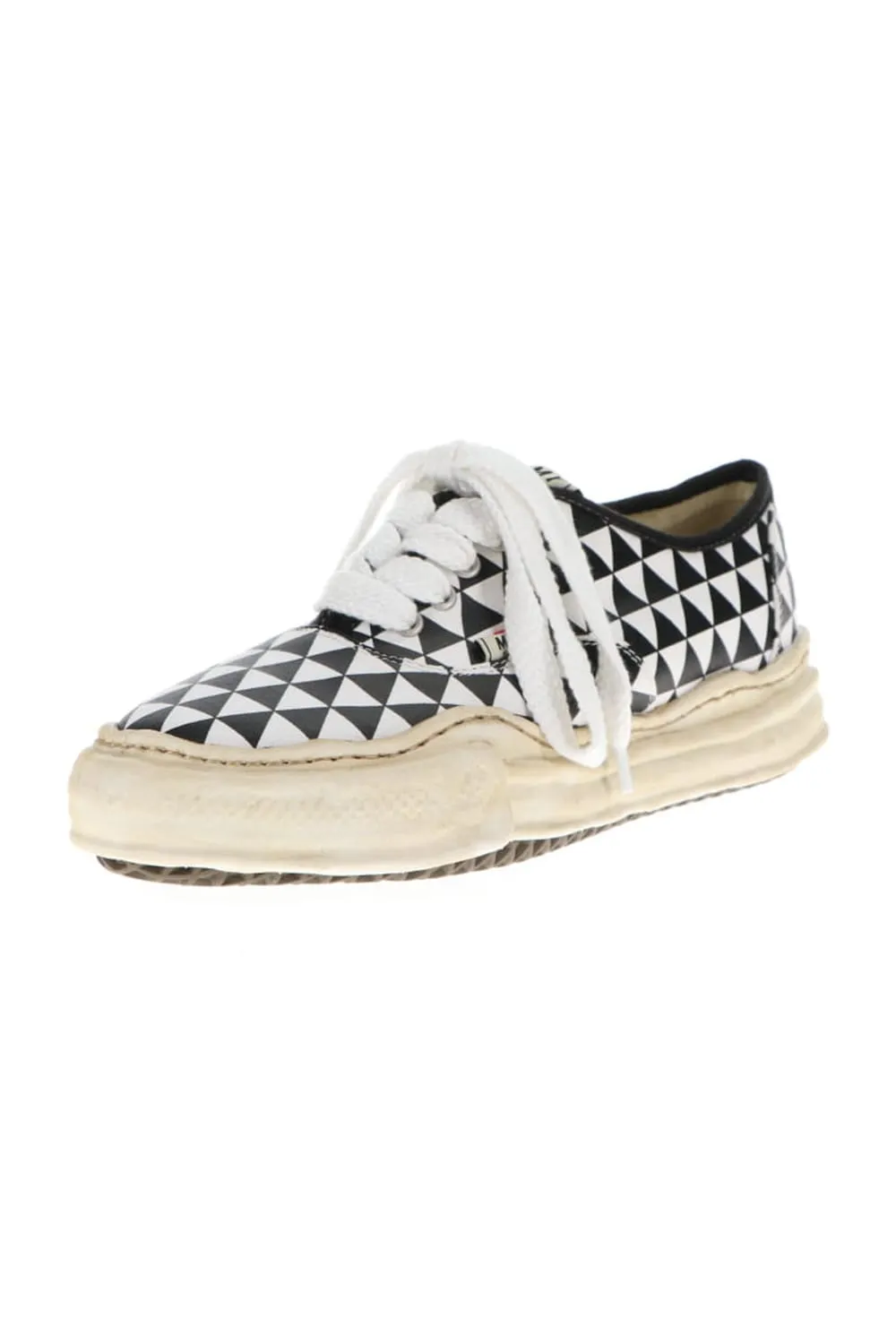 -BAKER- Over-dyed original sole printed canvas Low-Top sneakers Black