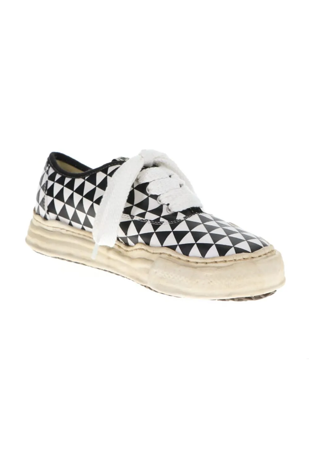 -BAKER- Over-dyed original sole printed canvas Low-Top sneakers Black