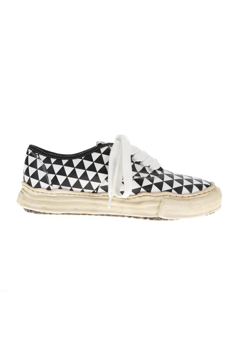 -BAKER- Over-dyed original sole printed canvas Low-Top sneakers Black