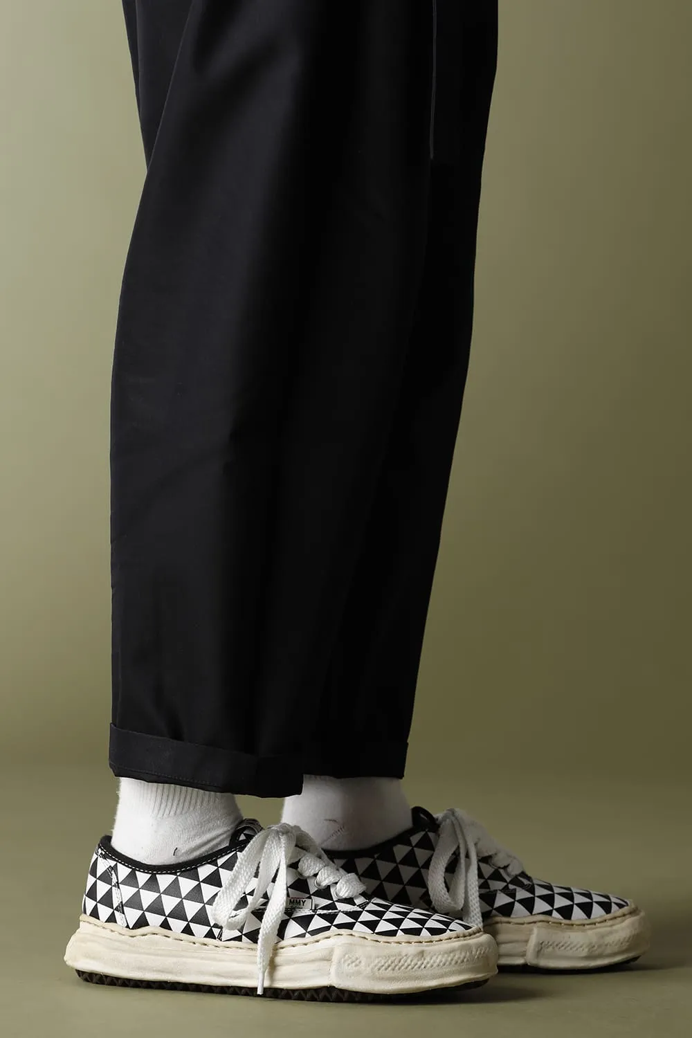 -BAKER- Over-dyed original sole printed canvas Low-Top sneakers Black