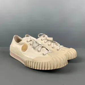 ACNE STUDIOS Size 8 White Canvas Sneakers