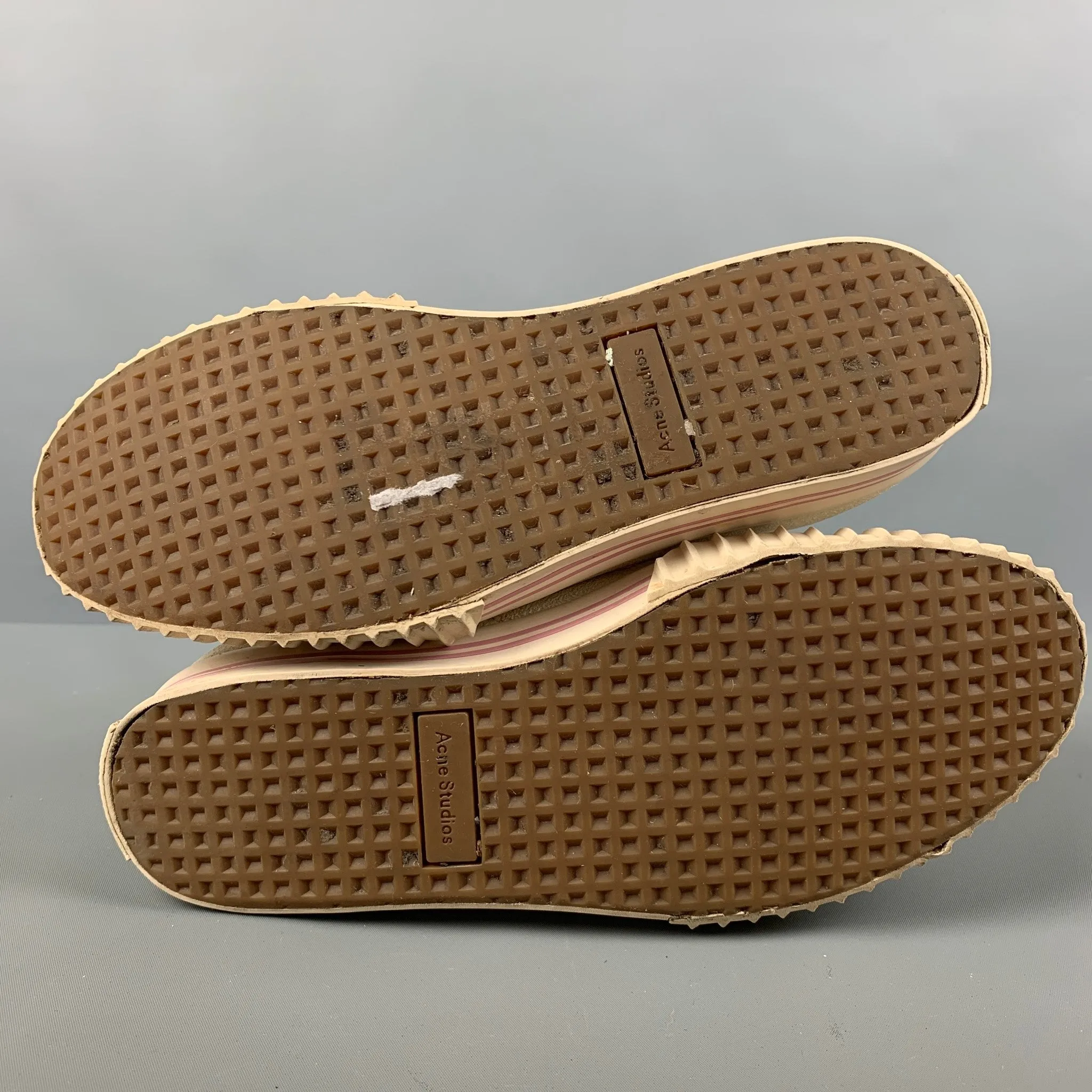 ACNE STUDIOS Size 8 White Canvas Sneakers