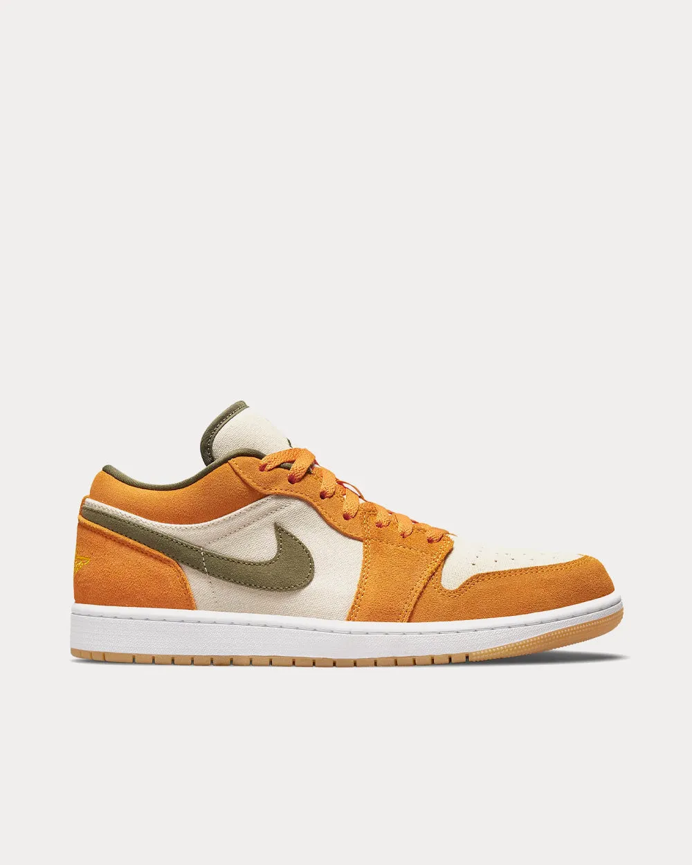 Air Jordan 1 Low SE White / Light Curry / White / Medium Olive Low Top Sneakers