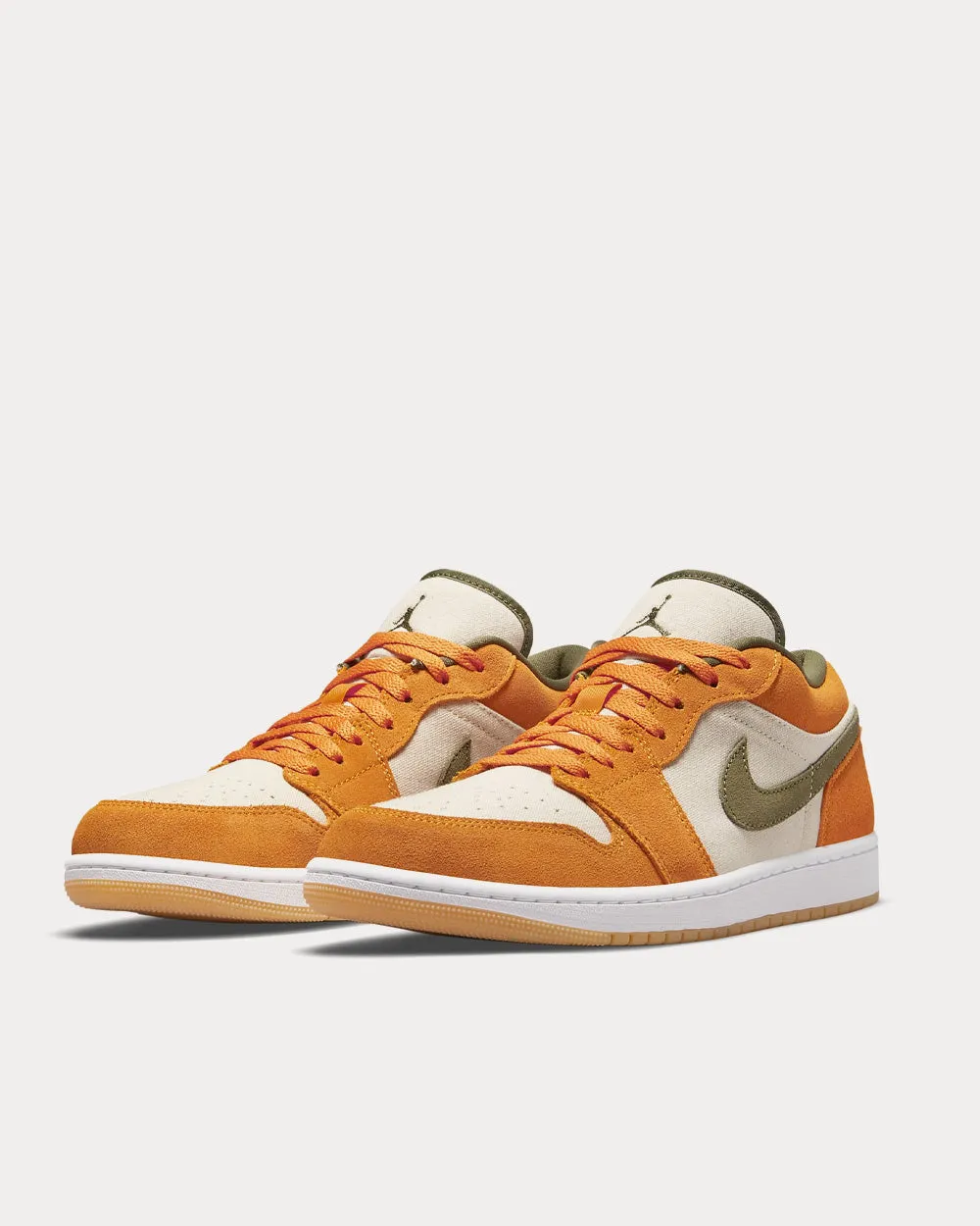 Air Jordan 1 Low SE White / Light Curry / White / Medium Olive Low Top Sneakers