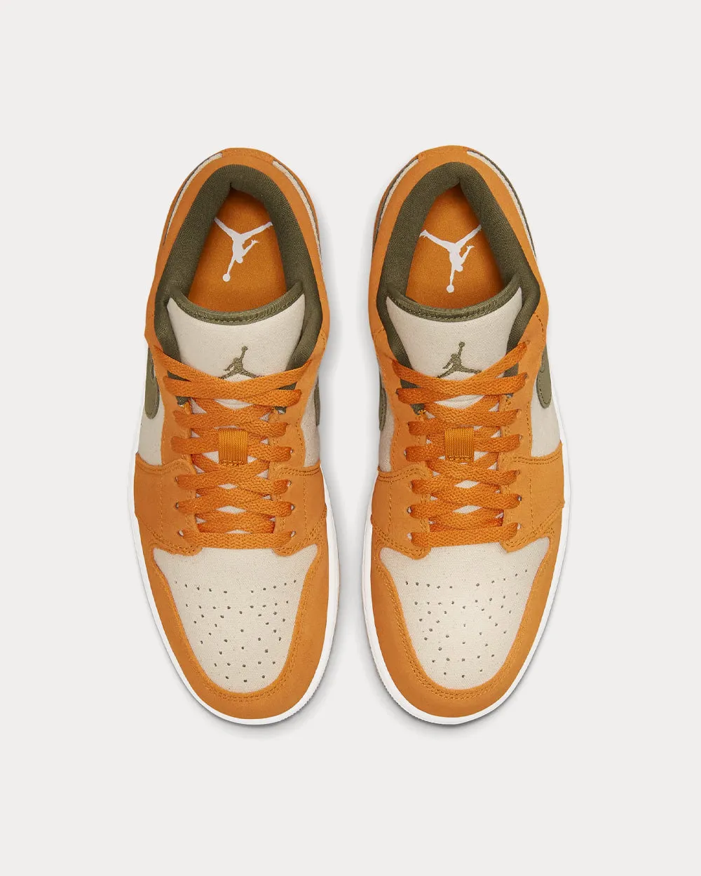 Air Jordan 1 Low SE White / Light Curry / White / Medium Olive Low Top Sneakers
