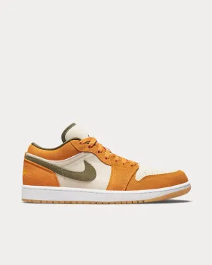 Air Jordan 1 Low SE White / Light Curry / White / Medium Olive Low Top Sneakers