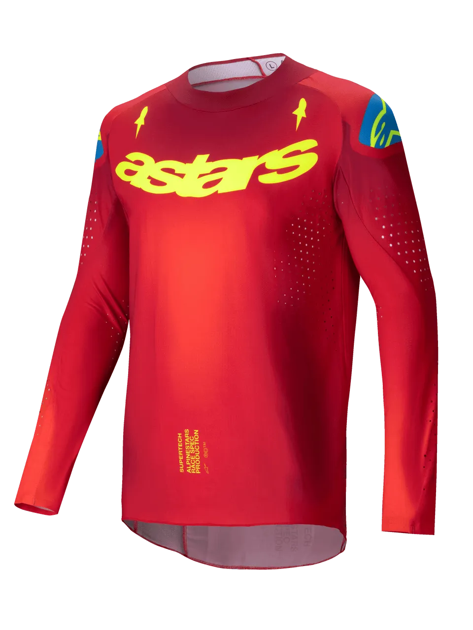 ALPINESTARS 2025 SUPERTECH MAKER JERSEY - BRIGHT RED FLURO YELLOW