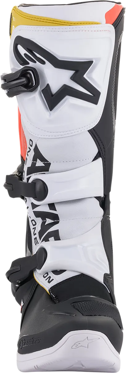 ALPINESTARS Tech 3 Boots Black/White/ Red/Fluo Yellow Sz 10 2013018-1238-10
