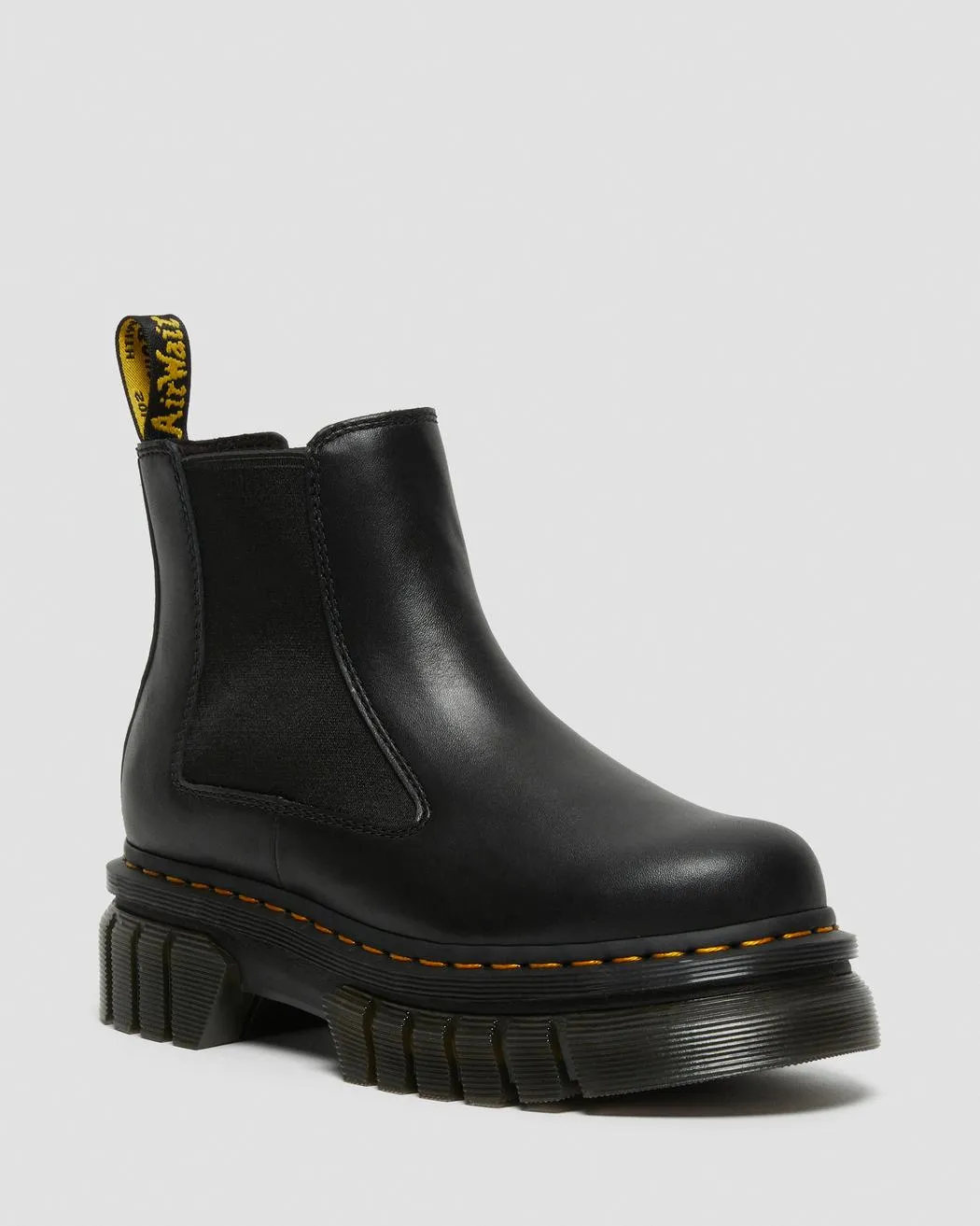 Audrick Nappa Leather Platform Chelsea Boots - Black