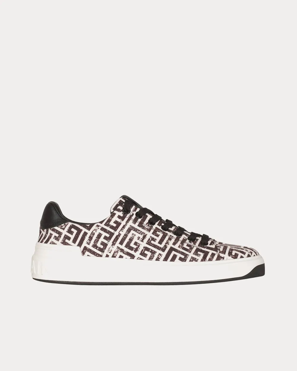 B-Court Monogram Canvas White / Black Low Top Sneakers
