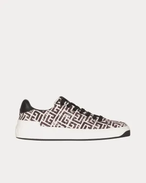 B-Court Monogram Canvas White / Black Low Top Sneakers