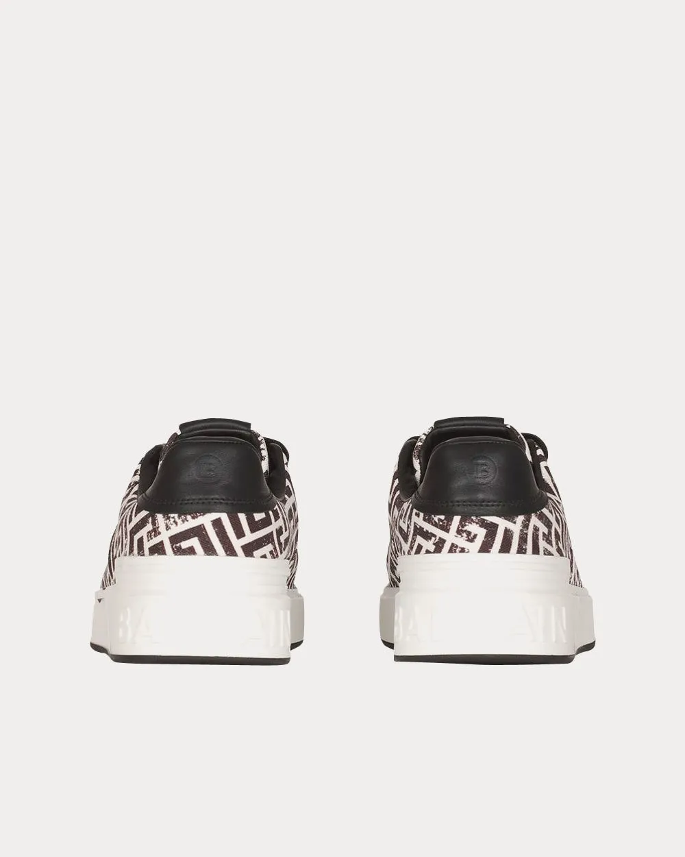 B-Court Monogram Canvas White / Black Low Top Sneakers