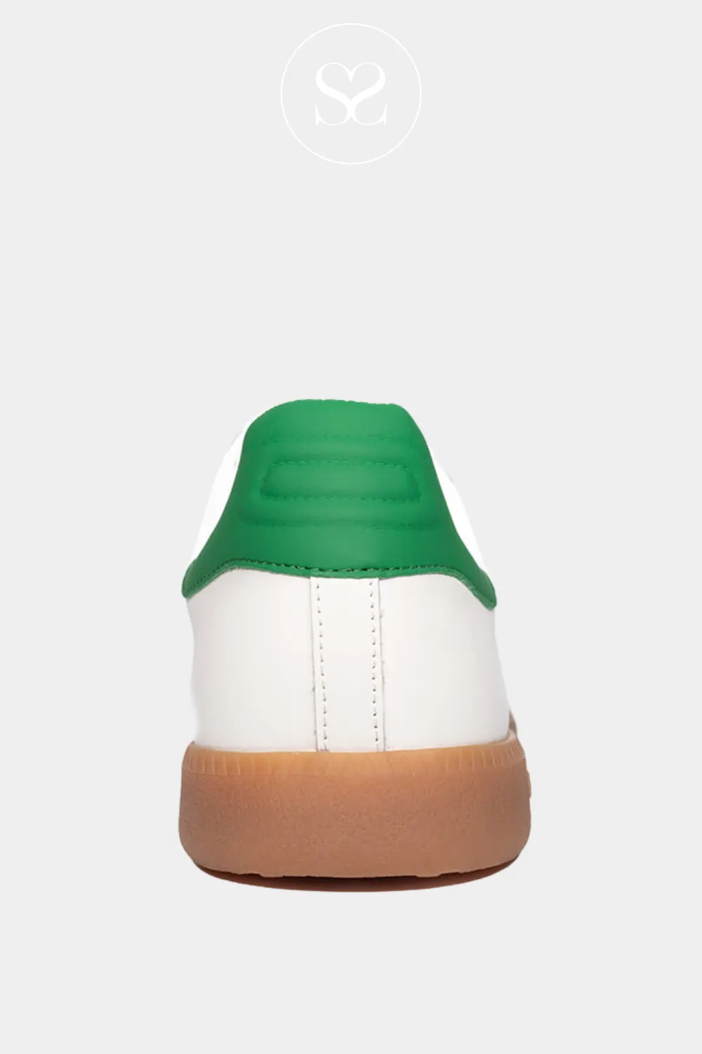 BACK 70 CLOUD GREEN AND WHITE LEATHER TRAINERS