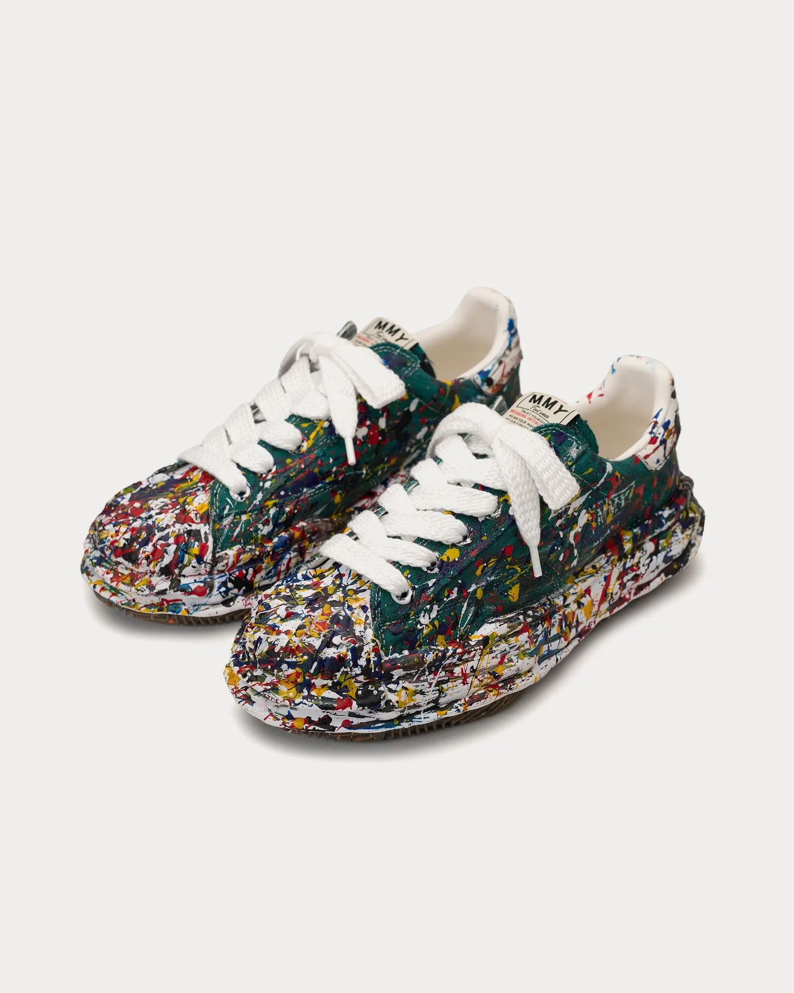 Blakey OG Sole Sputtering Paint Canvas Green Low Top Sneakers