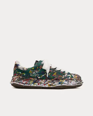 Blakey OG Sole Sputtering Paint Canvas Green Low Top Sneakers