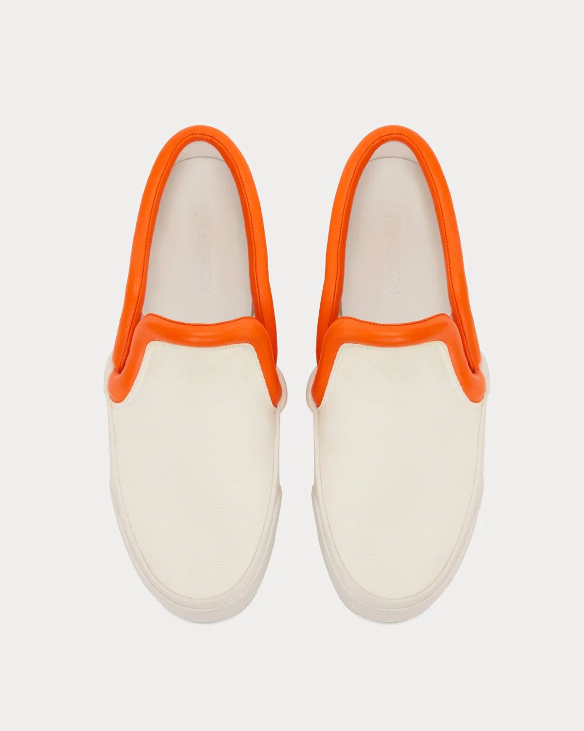 Bumper-Tube Canvas White / Orange Slip On Sneakers