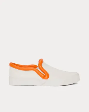 Bumper-Tube Canvas White / Orange Slip On Sneakers