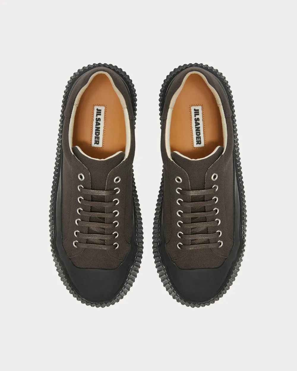 Canvas Dark Brown Low Top Sneakers