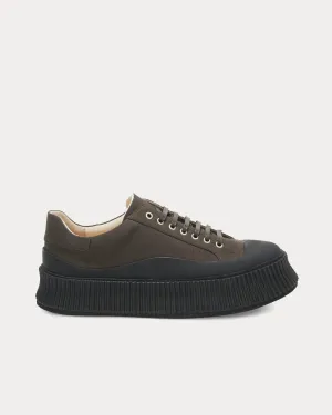 Canvas Dark Brown Low Top Sneakers