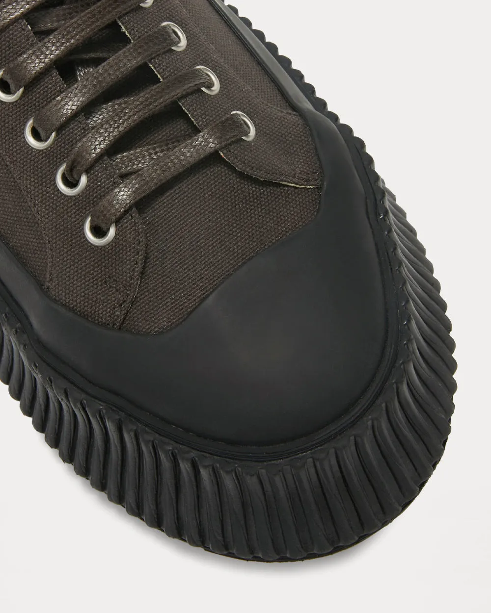 Canvas Dark Brown Low Top Sneakers