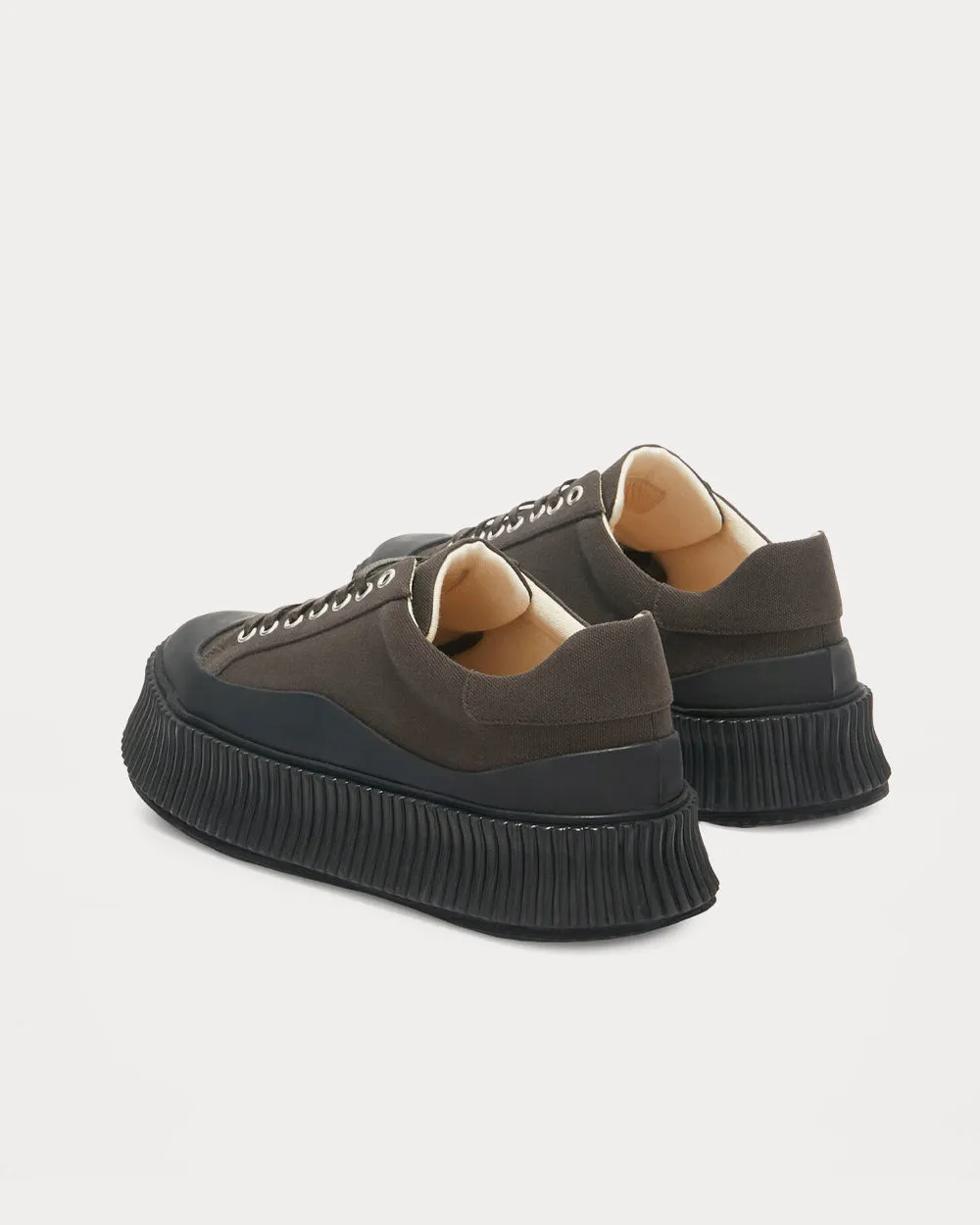 Canvas Dark Brown Low Top Sneakers