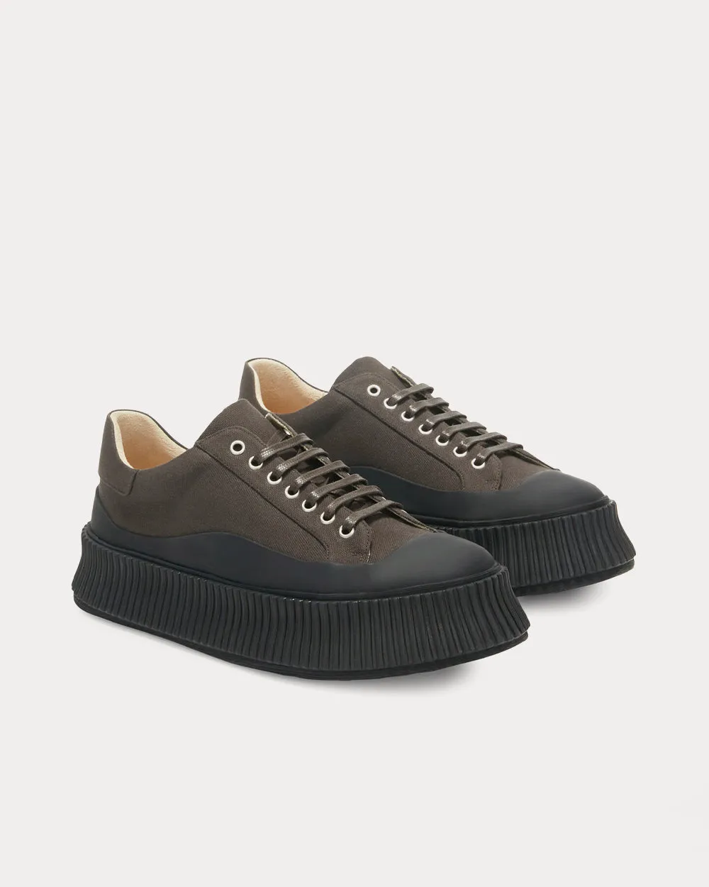 Canvas Dark Brown Low Top Sneakers