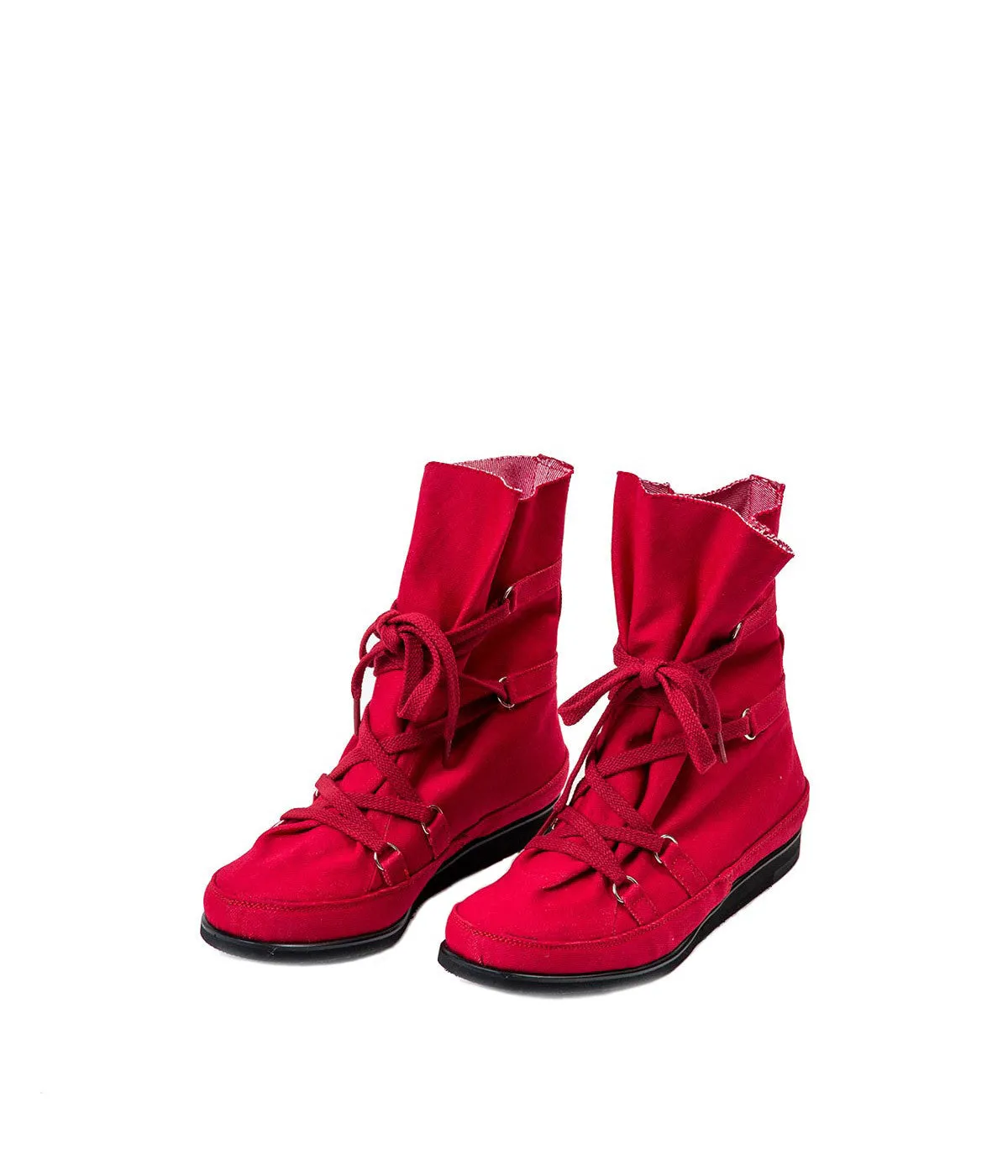 Cotton & Natural Rubber Lace-up Sneakers