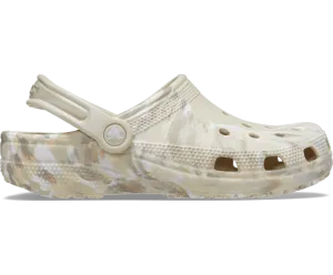 Crocs Unisex Classic Marbled Clog - Bone