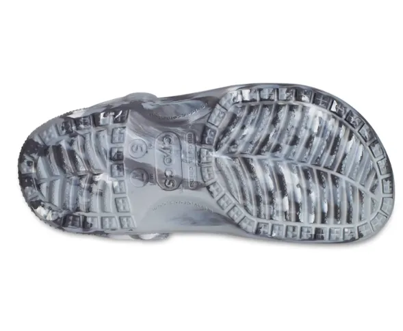 Crocs Unisex Classic Marbled Clog - Light Grey / Multi