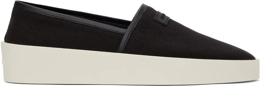 Fear of God Black Canvas Espadrille Sneakers