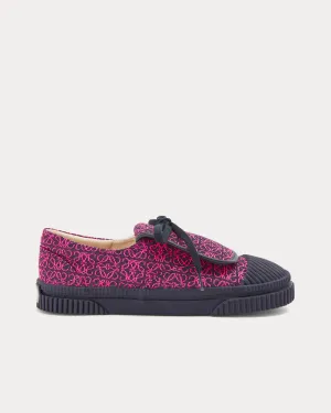 Flap Anagram Jacquard Neon Pink / Deep Navy Low Top Sneakers