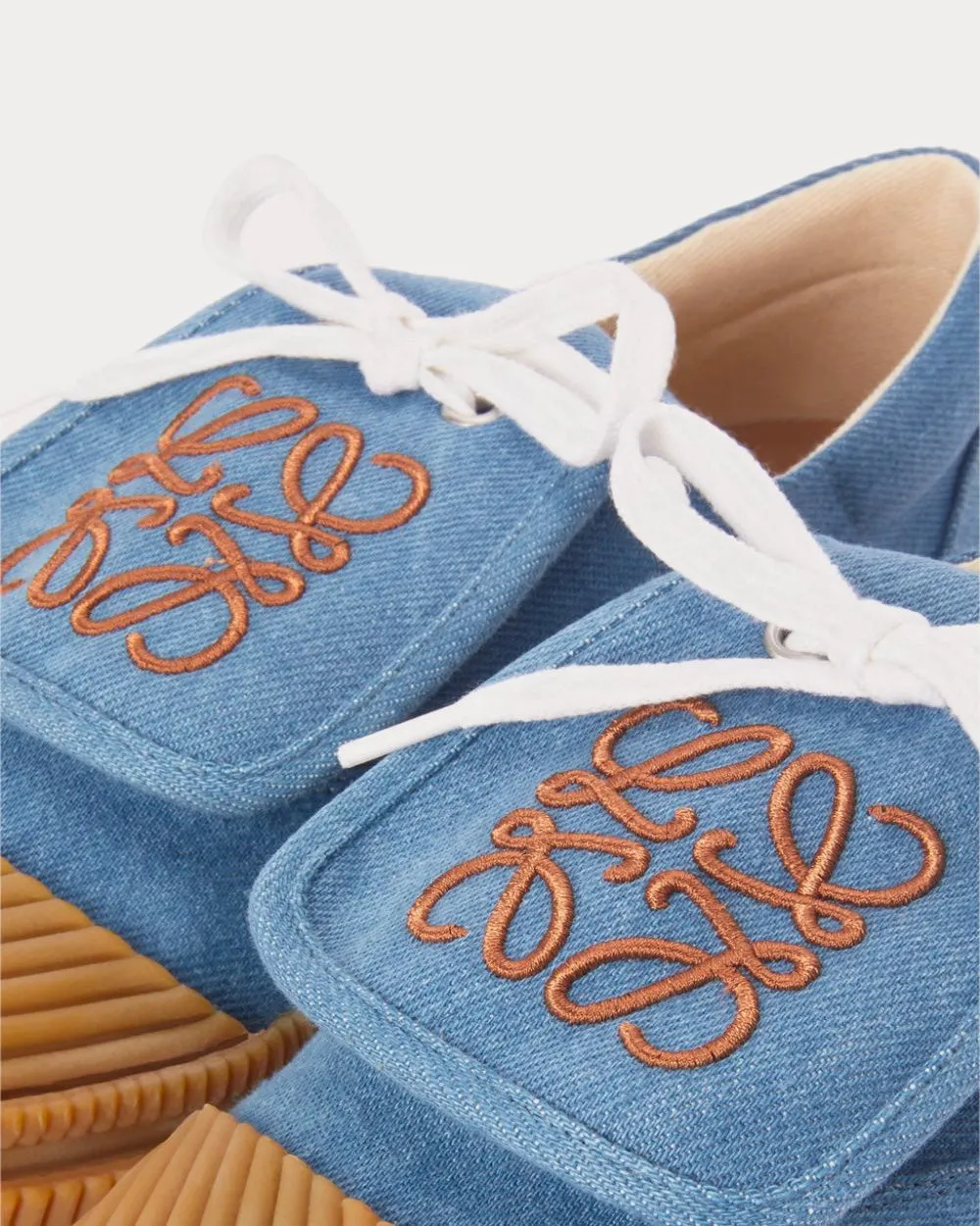 Flap Denim Blue Low Top Sneakers