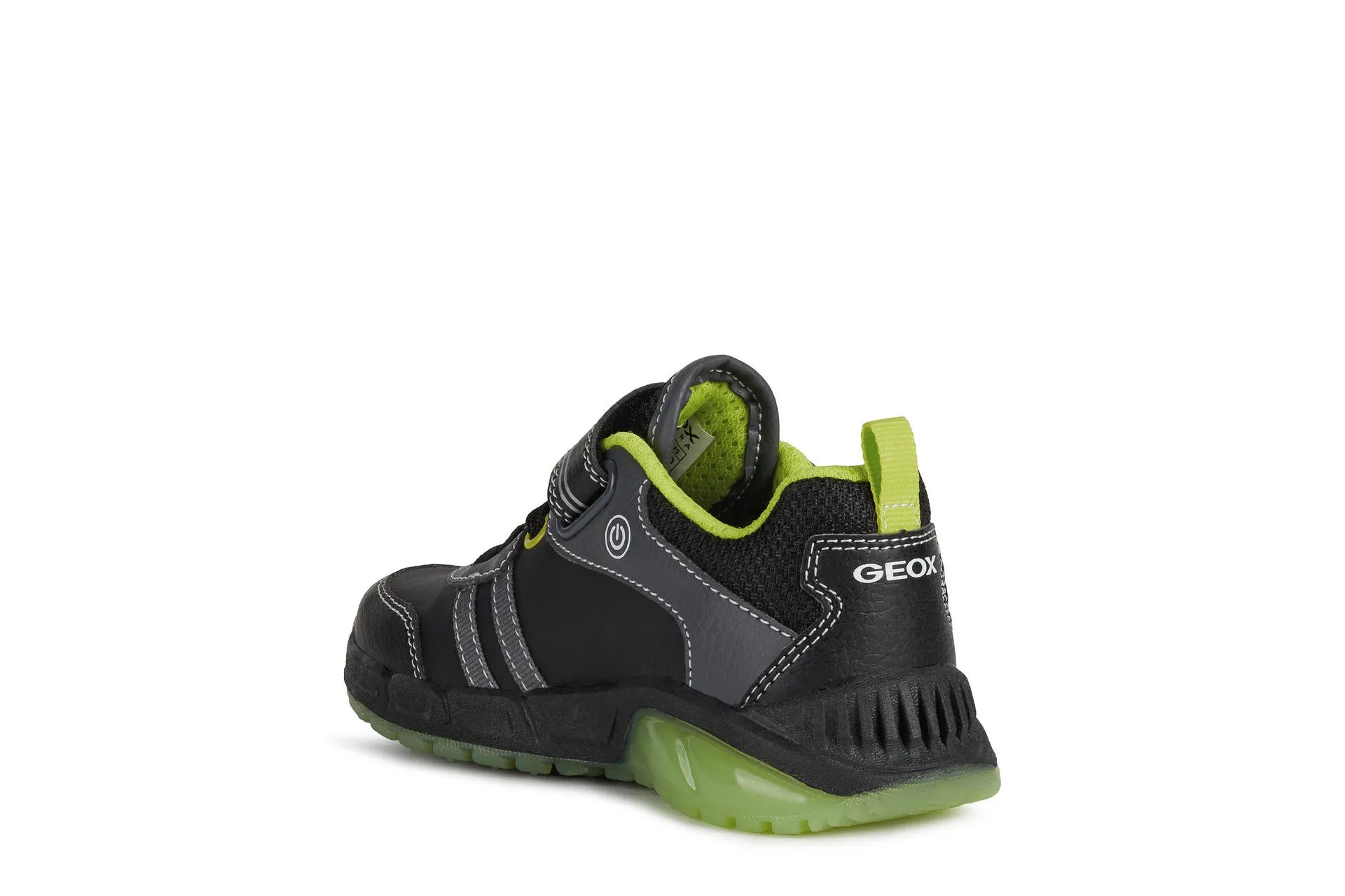 Geox Kids Trainers | Spaziale | Black & Lime