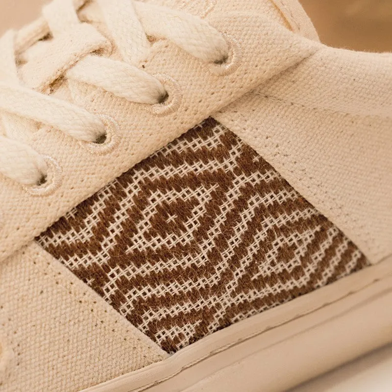 Mai Chau Canvas Beige und Macchiato Braun