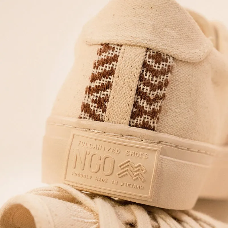 Mai Chau Canvas Beige und Macchiato Braun