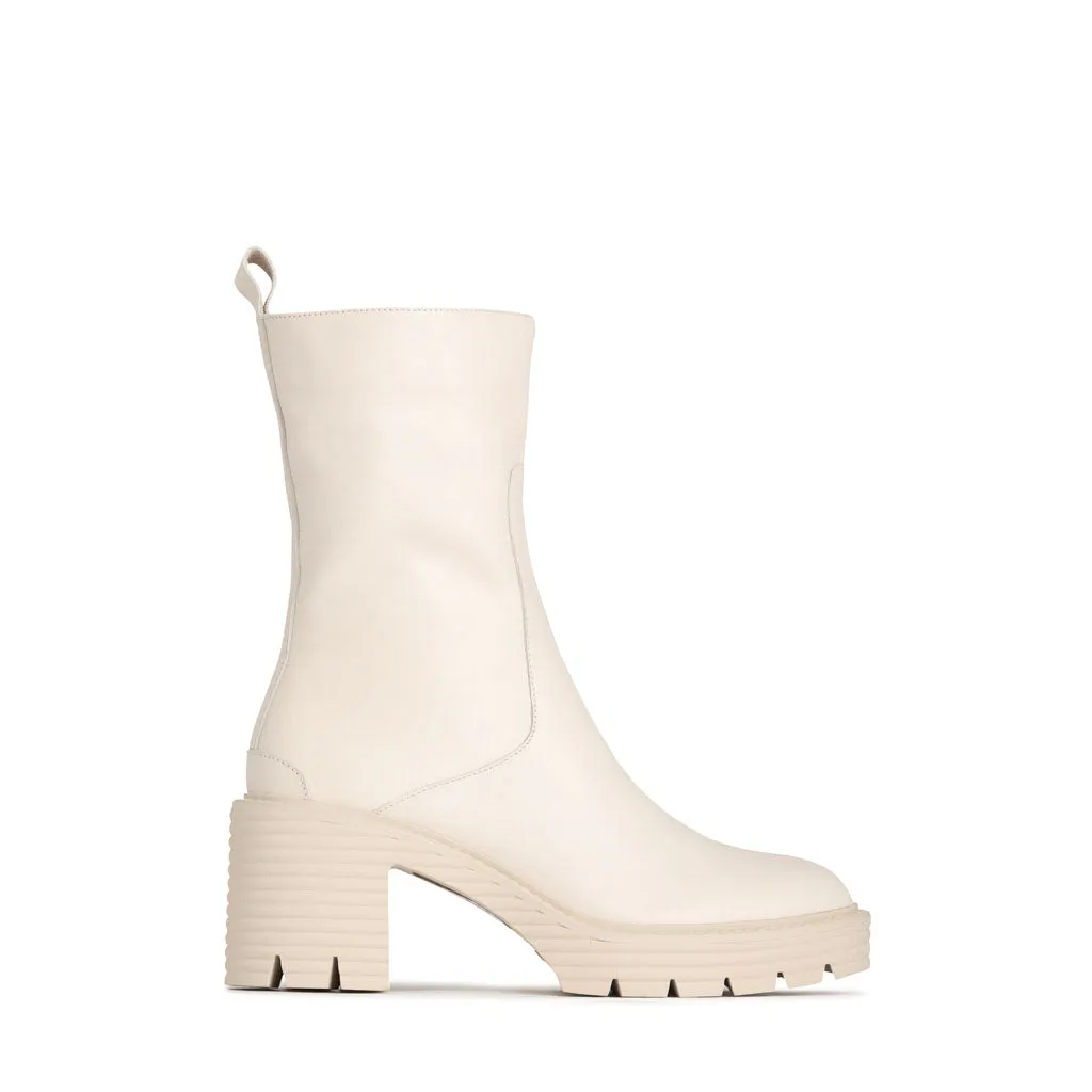 MALIKA LEATHER MID ANKLE BOOTS