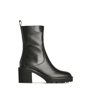 MALIKA LEATHER MID ANKLE BOOTS