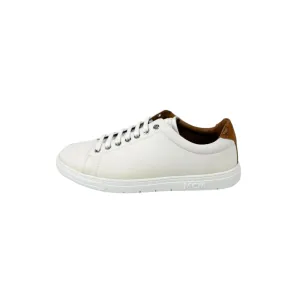 MCM LT Terrain Derby White Cotton Canvas Sneakers