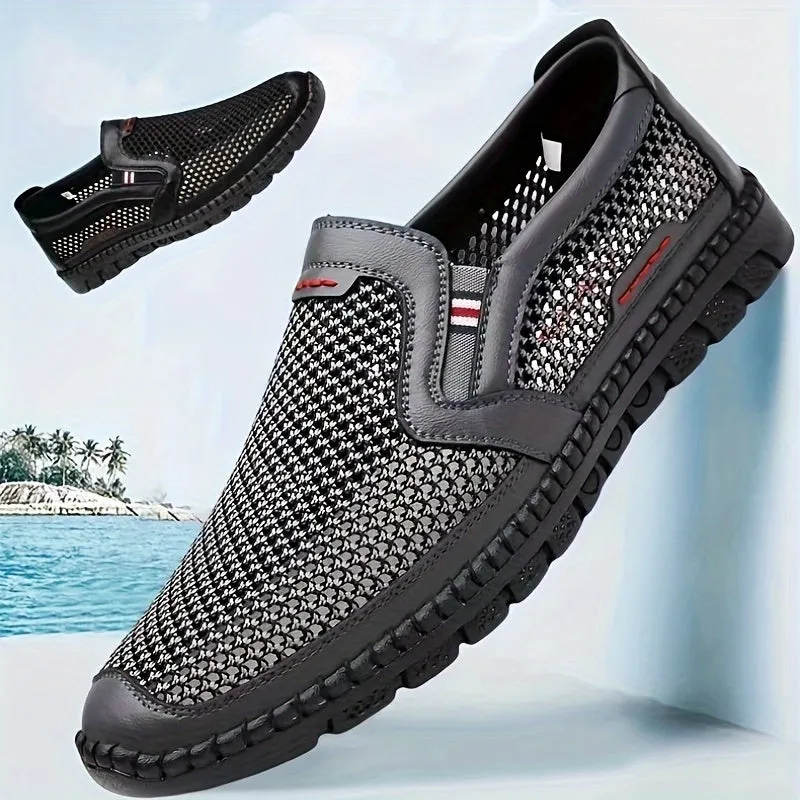 Mens Breathable SlipOn Shoes  Lightweight NonSlip AllWeather