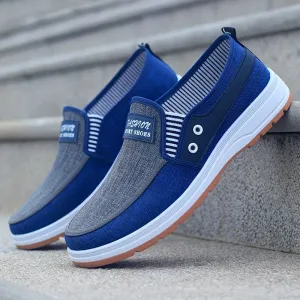 Men's Casual Low Top Shoes  | Lightweight Loafer Vibrant Blue Or Black