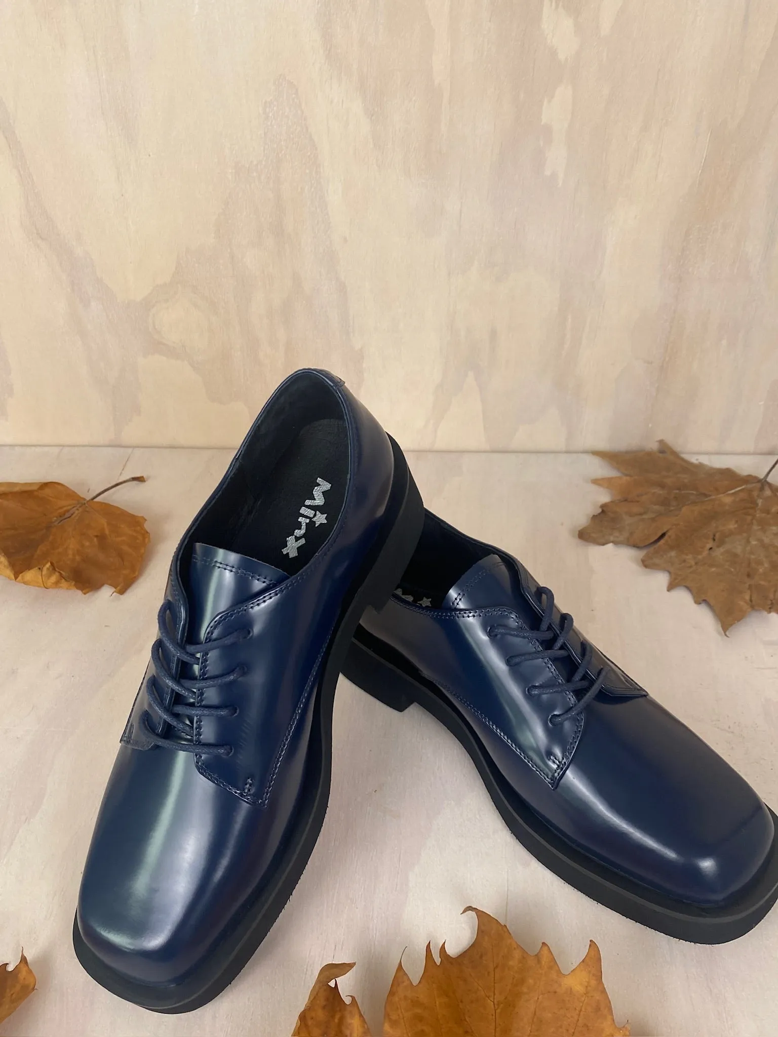Minx “Danny” - Ink Patent Lace up