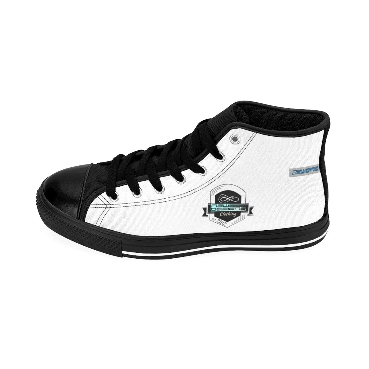 (ND) alt.logo -Men's High-top Sneakers White