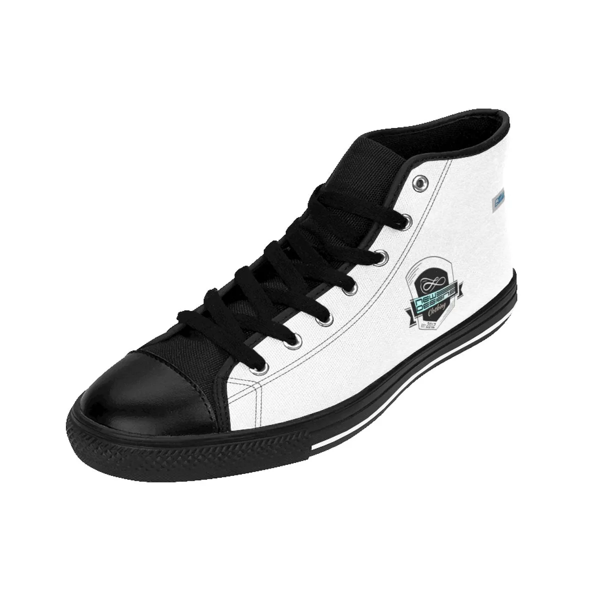 (ND) alt.logo -Men's High-top Sneakers White