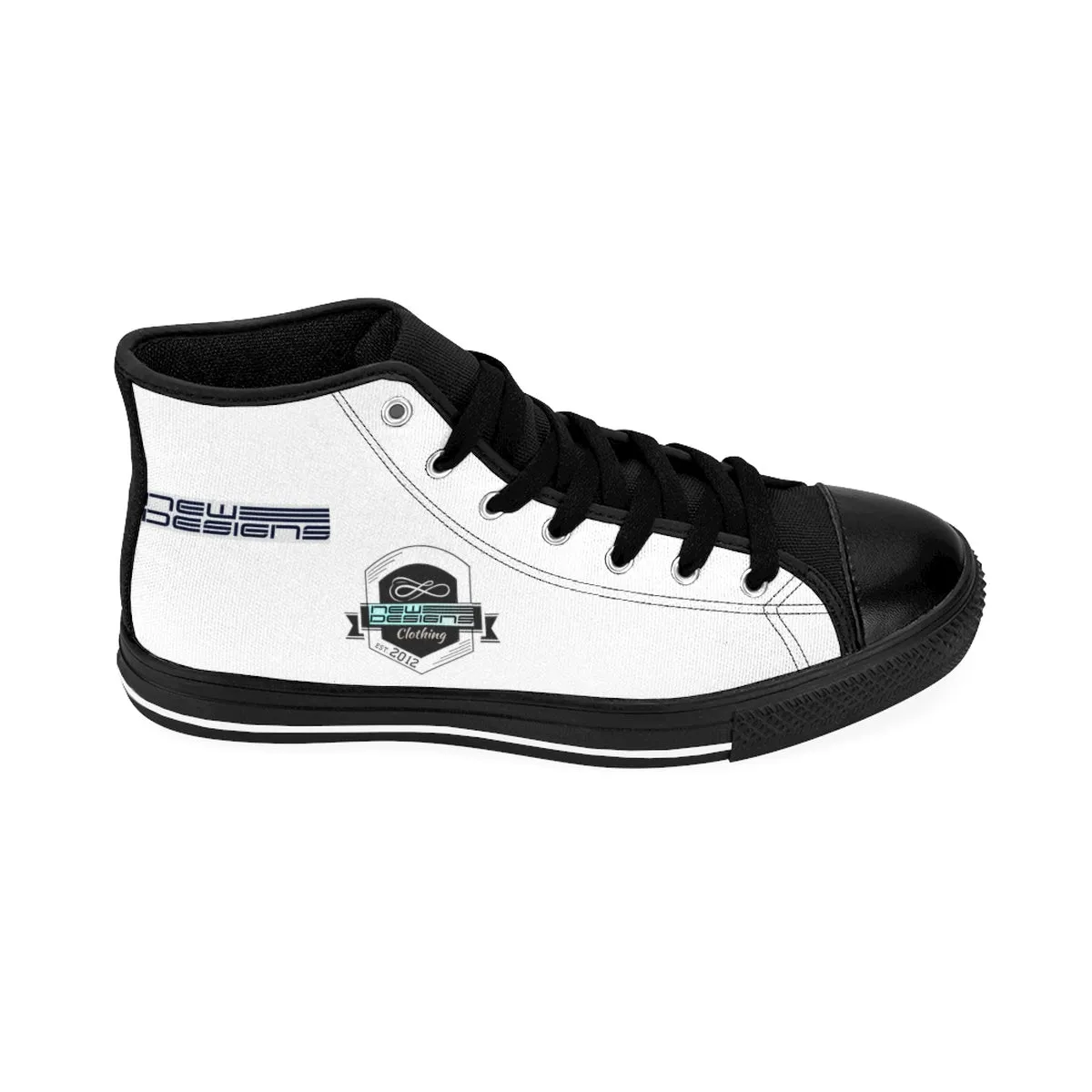(ND) alt.logo -Men's High-top Sneakers White