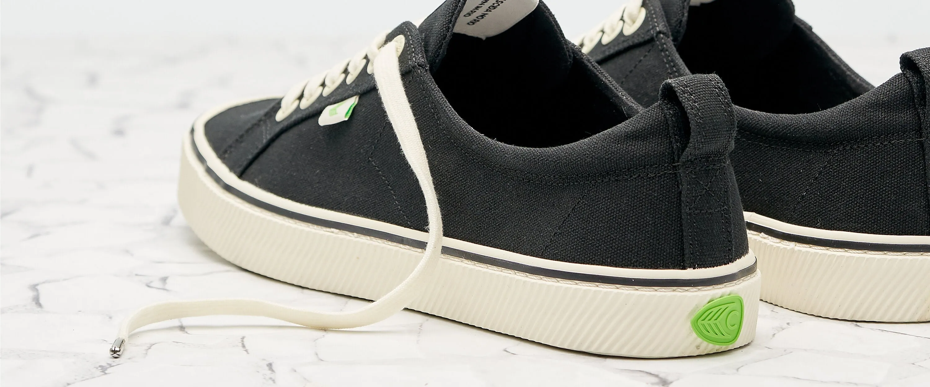 OCA Low Stripe Black Canvas Sneaker Men
