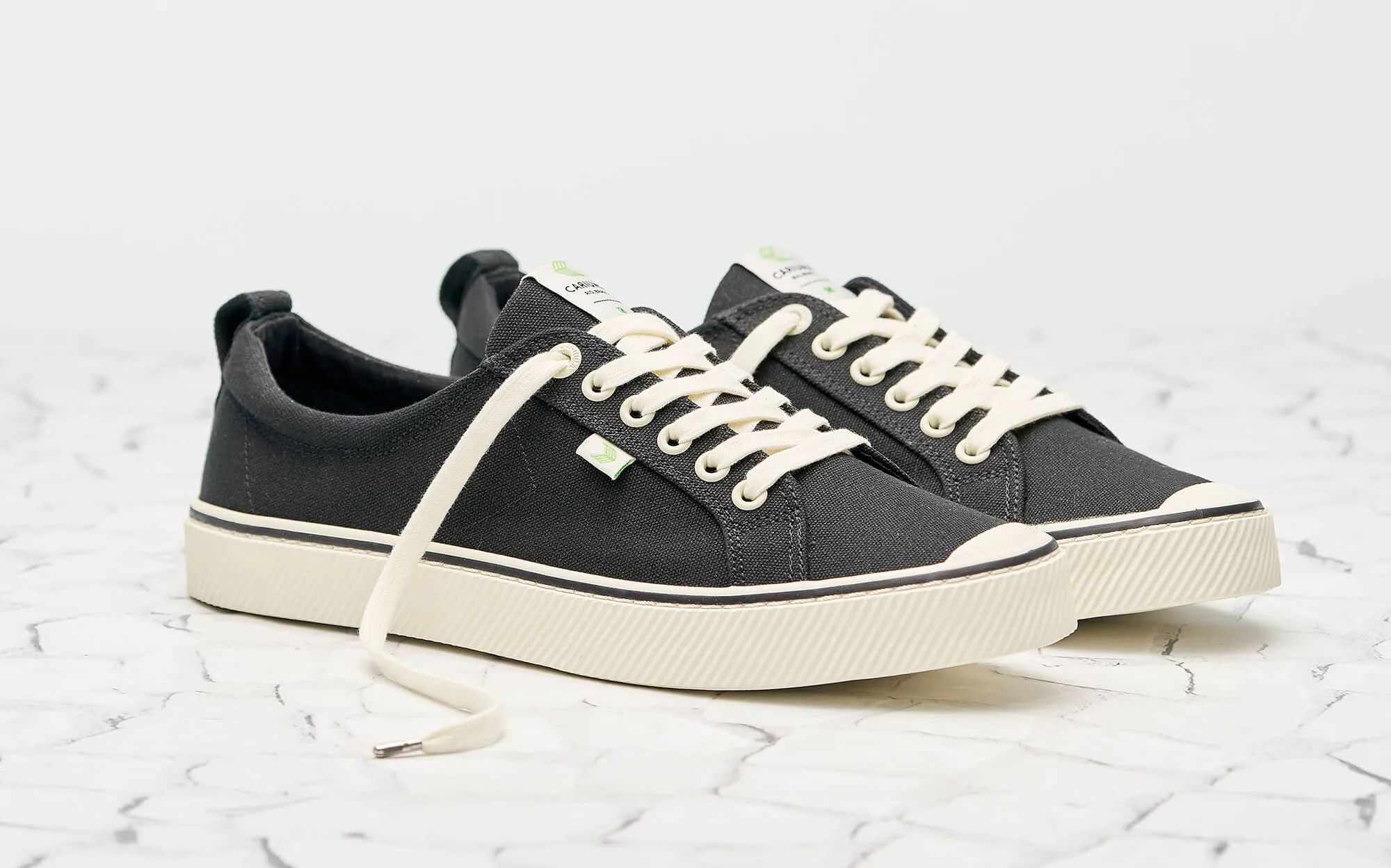 OCA Low Stripe Black Canvas Sneaker Men