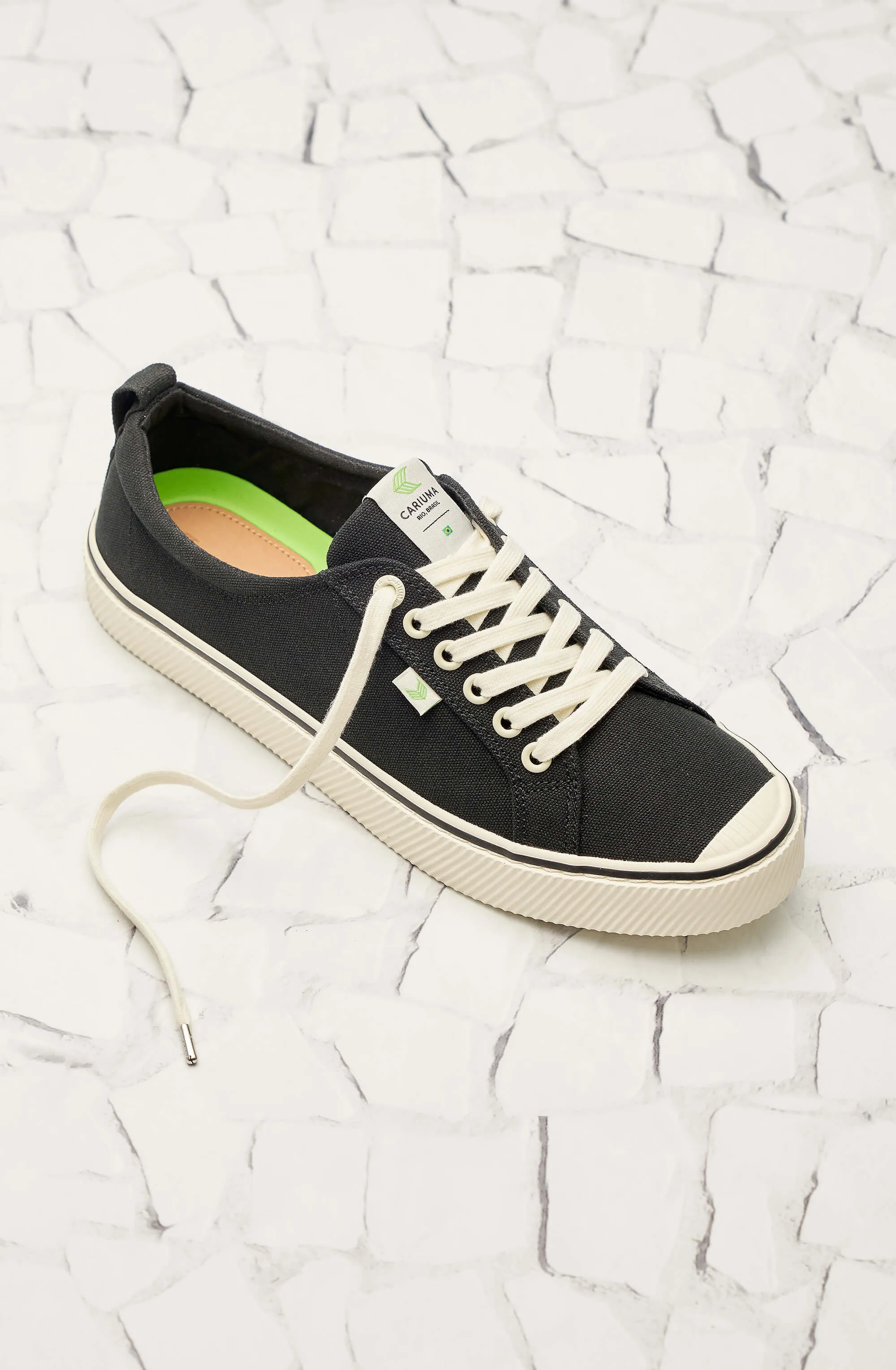 OCA Low Stripe Black Canvas Sneaker Men