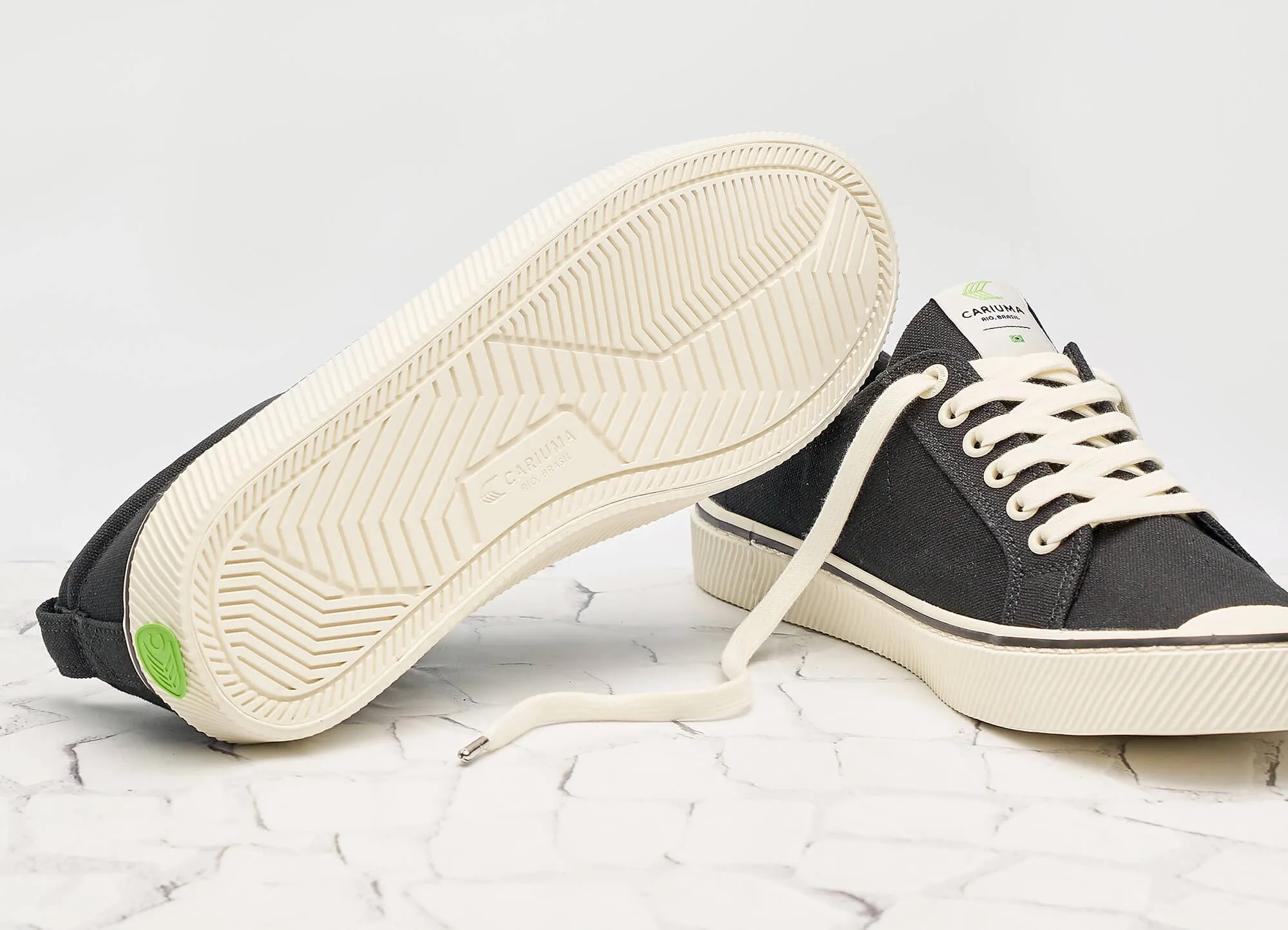 OCA Low Stripe Black Canvas Sneaker Men