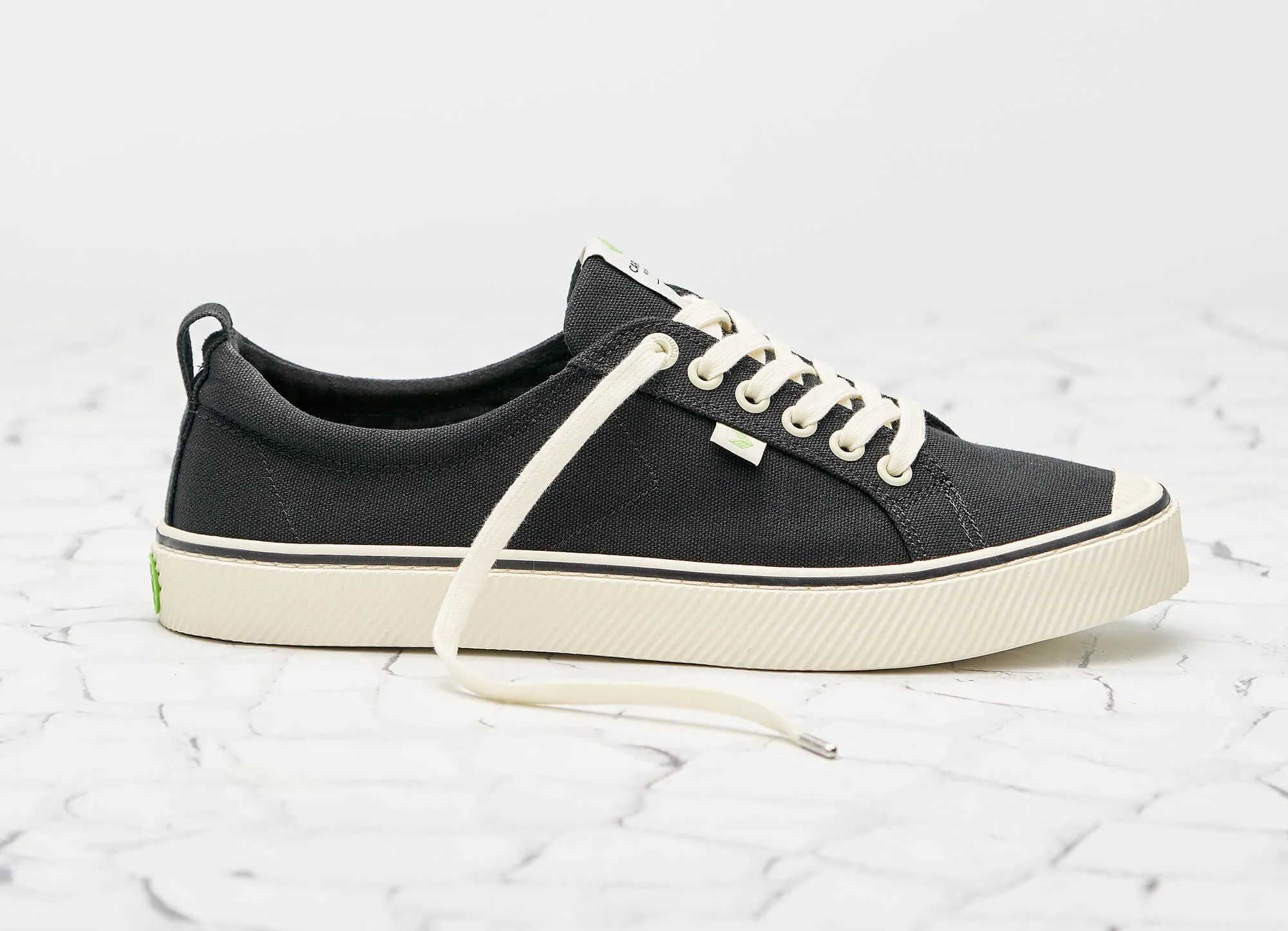 OCA Low Stripe Black Canvas Sneaker Men
